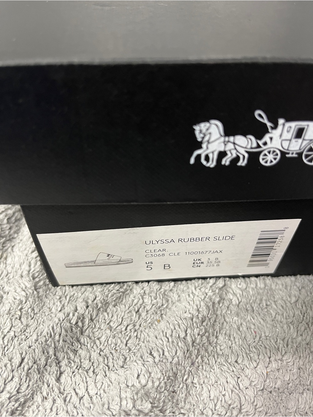 COACH ulyssa clear jelly slides with logo and box womens size 5B - Picture 6 of 7